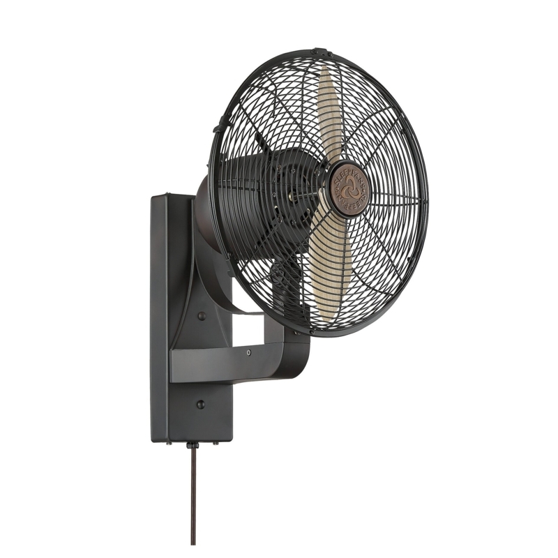 Industrial Style Black Wall Mount Fan Design