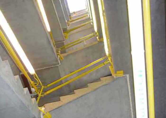 Industrial Temporary Staircase with Safety Railings