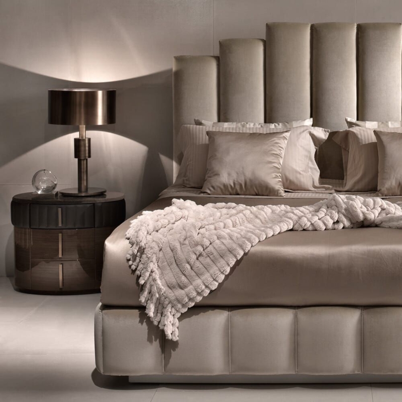Luxury Italian Designer Velvet Upholstered Bed - Juliettes Interiors ...