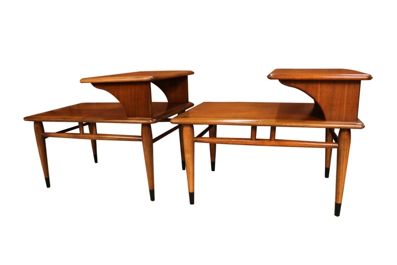 Mid Century Lane Acclaim Two Tier Wood End Tables