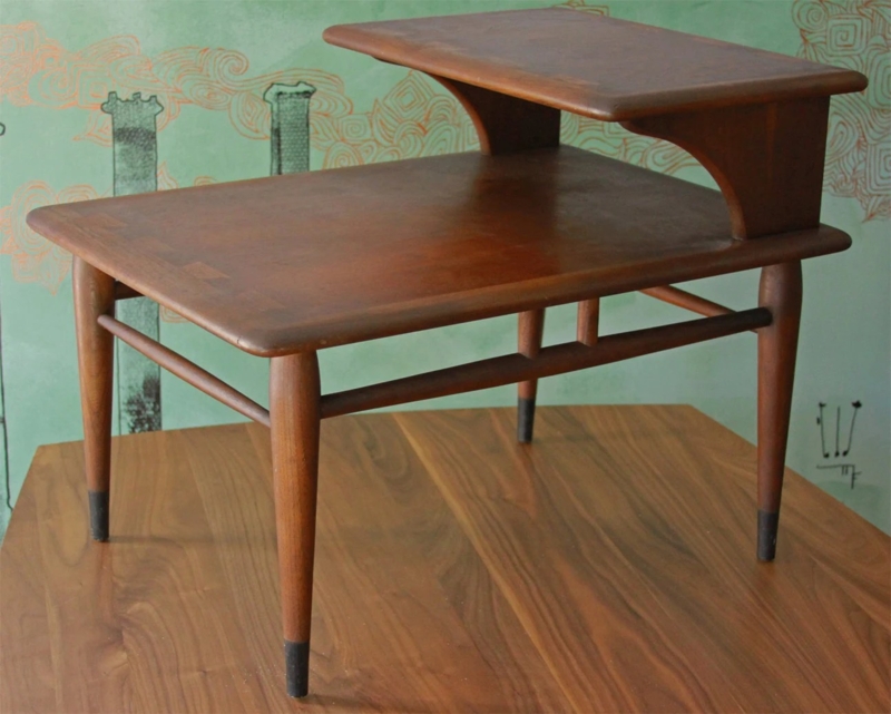 Mid Century Modern Two Tier End Table