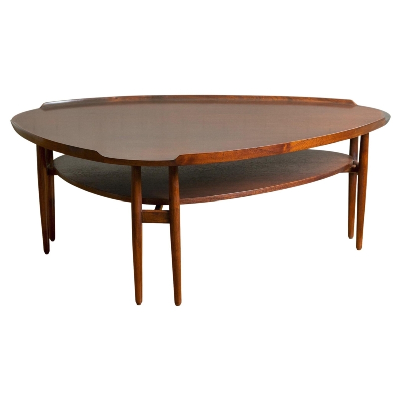 Mid-Century Teak Asymmetric Arne Vodder Coffee Table