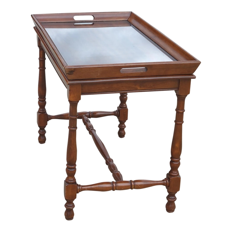 Mid Century Vintage Wooden Butler's Tray Tables