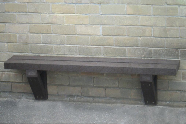 Minimalist Dark Wood Wall-Mounted Bench Design