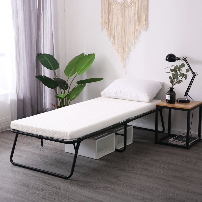 Minimalist Folding Bunk Bed Cot with Modern Decor