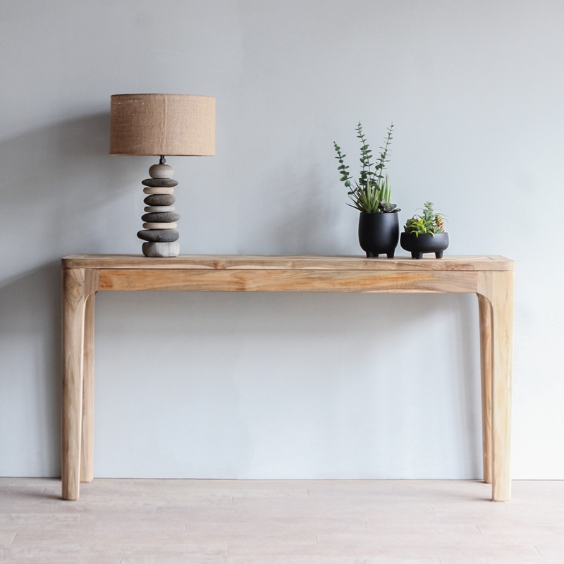 Minimalist Wooden Arch Console Table Design