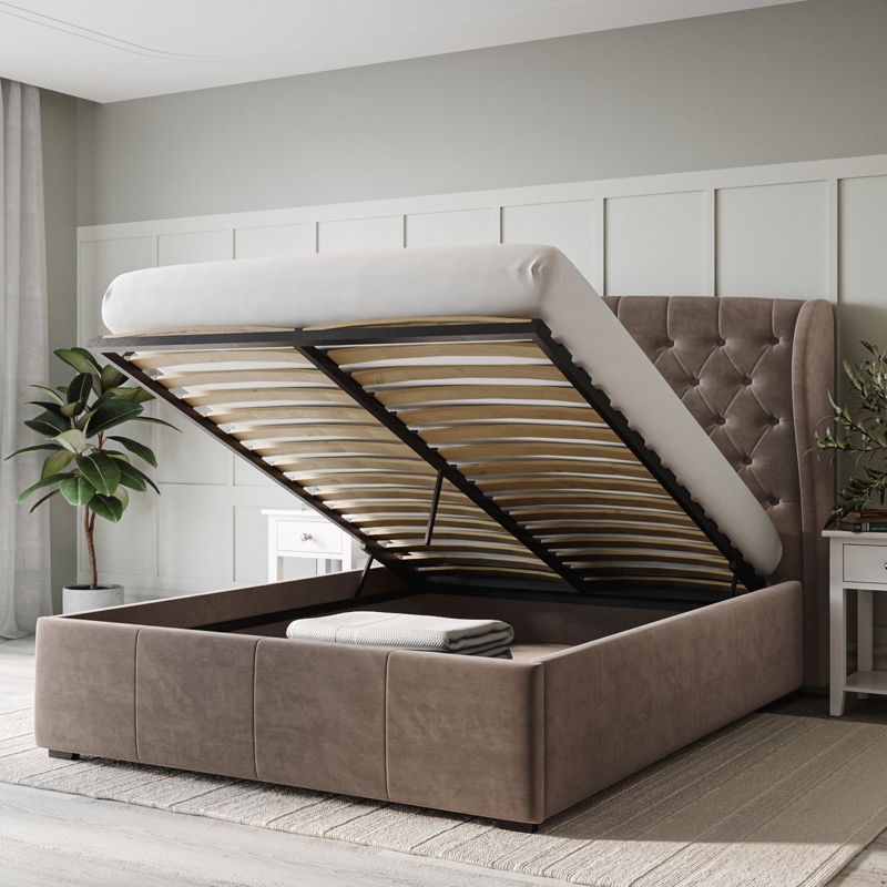 Brown Velvet Beds