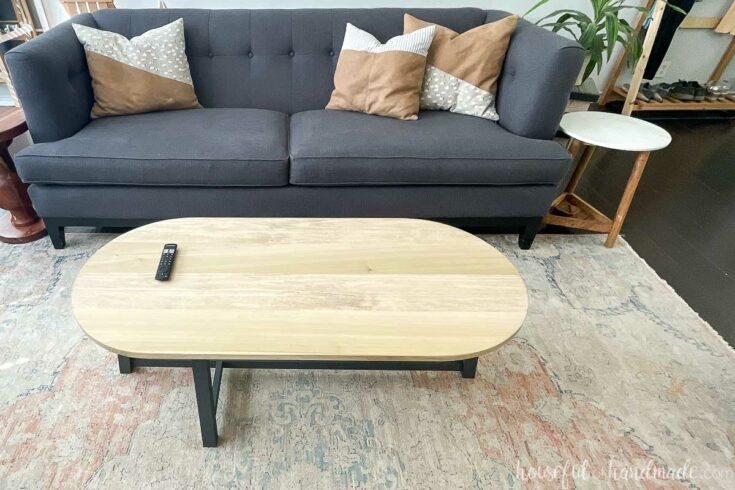 Modern Asymmetrical Wood Coffee Table Design
