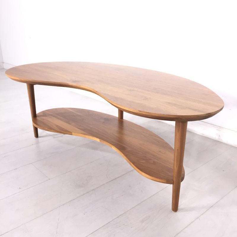 Modern Asymmetrical Wooden Coffee Table Design