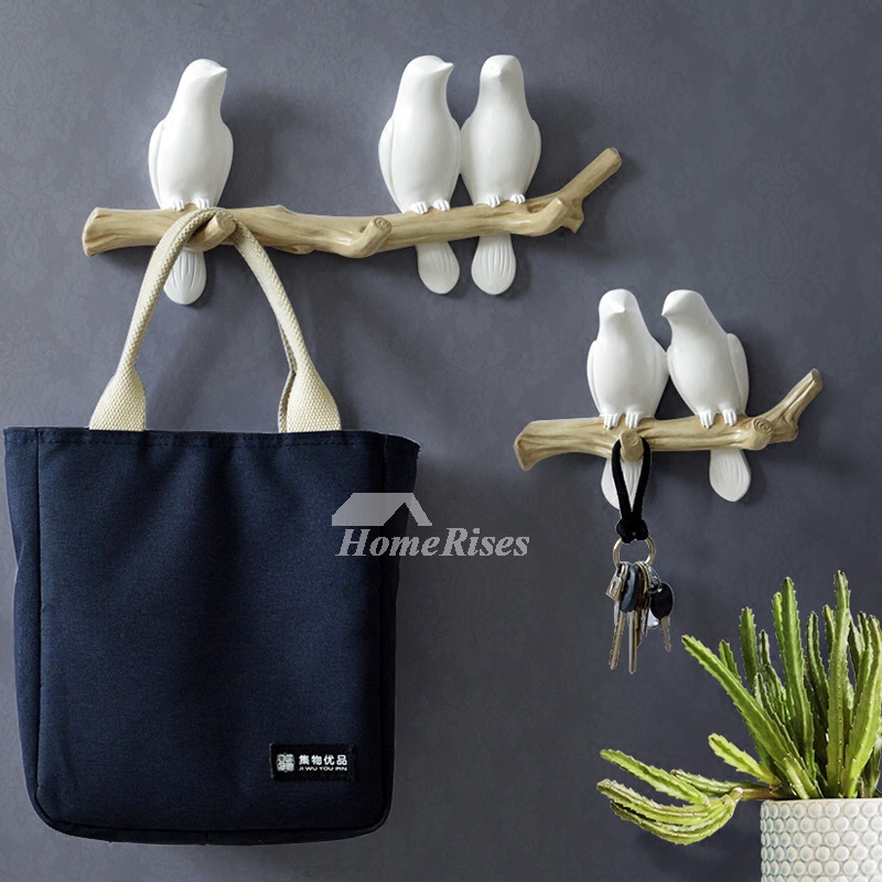 Modern Bird-Shaped Wall Hooks for Keys and Coats
