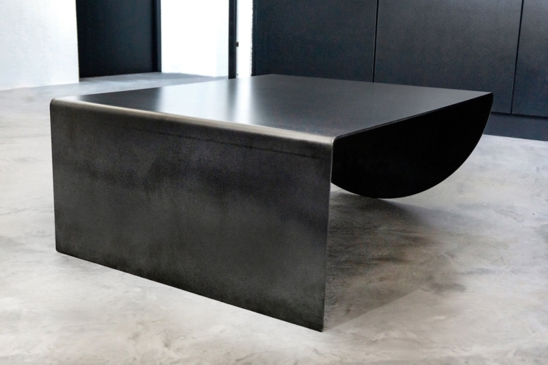 Modern Black Geometric Coffee Table Design