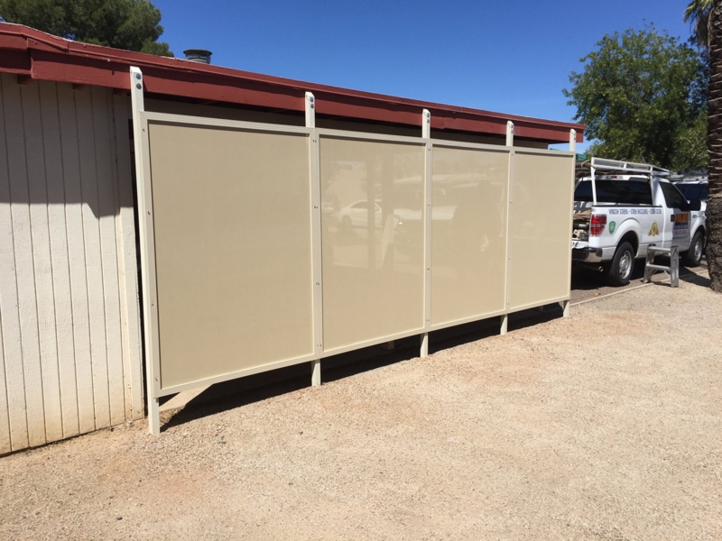 Modern Carport Privacy Panel with Sun Screen