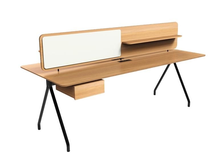 Modern Efficient Two-Sided Wooden Office Desk