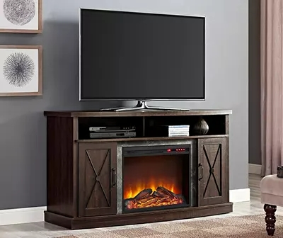 Modern Electric Fireplace TV Stand with Rustic Design