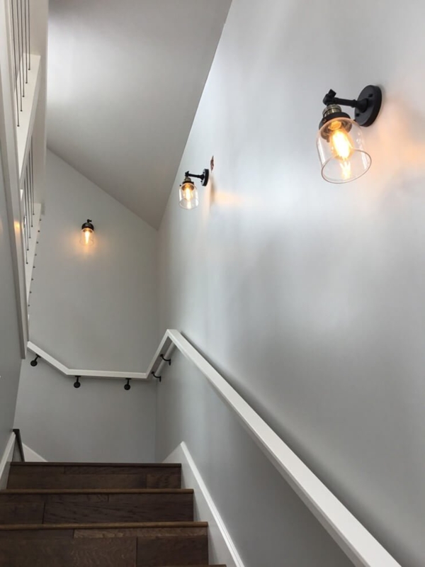 Modern Industrial Staircase Wall Lighting Ideas
