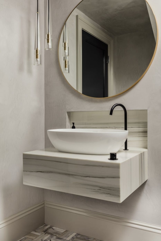 Modern Minimalist Bathroom with Floating Vanity