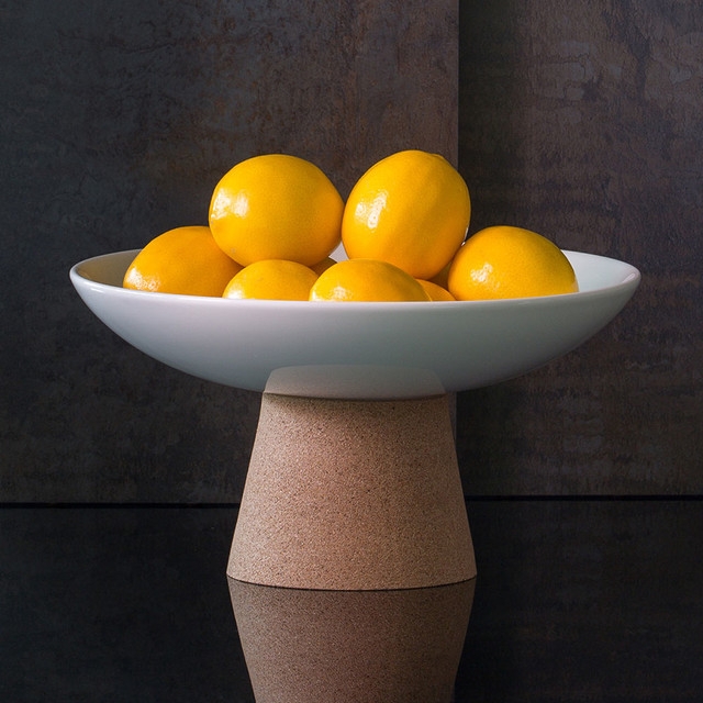 Modern Minimalist Fruit Bowl with Bright Lemons