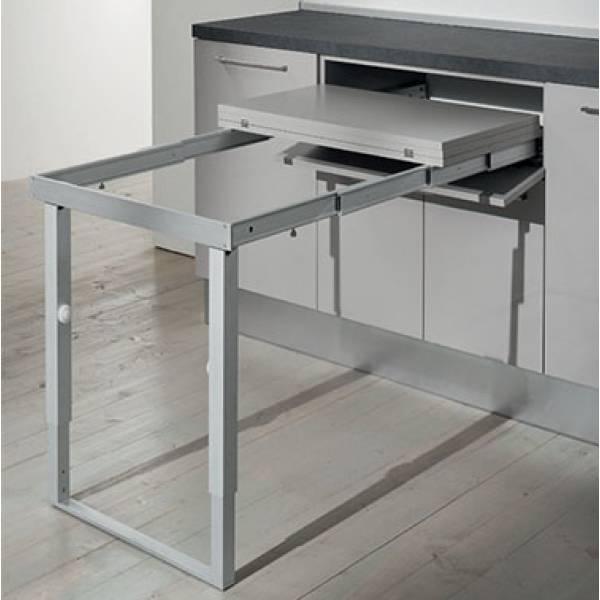 Modern Pull-Out Double-Leg Kitchen Table Design