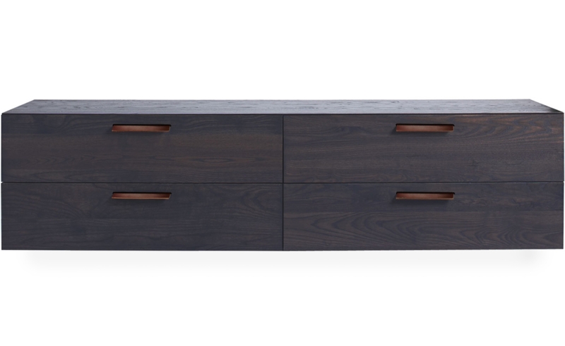 Modern Shale 4-Drawer Wall Mounted Dresser