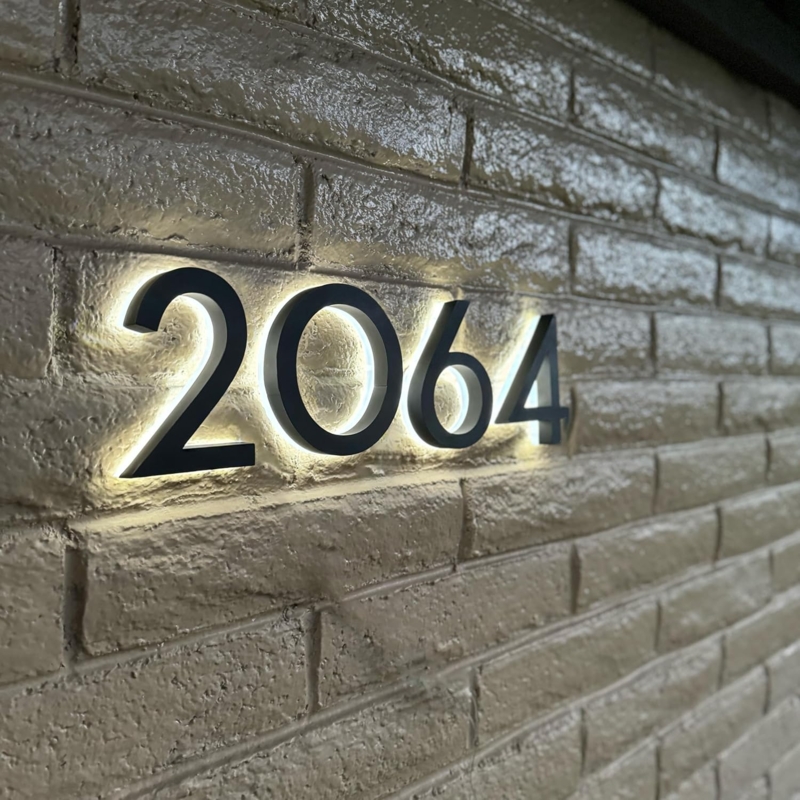 Solar Lighted House Numbers