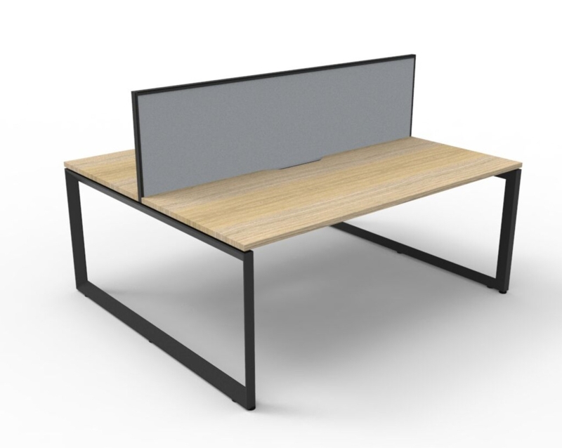 Modern Two-Person Double-Sided Office Desk with Screen