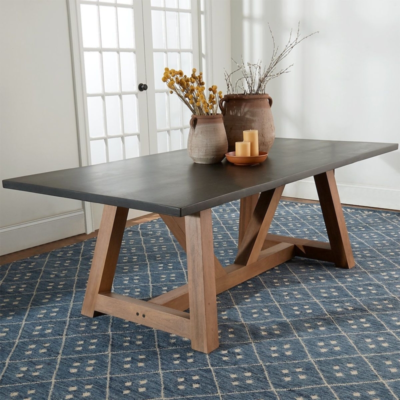 Modern Two-Tone Wooden Dining Table Design
