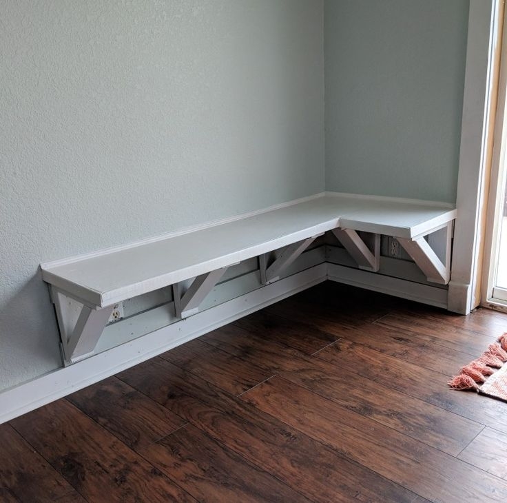 Modern Wall Mounted Corner Bench DIY Idea