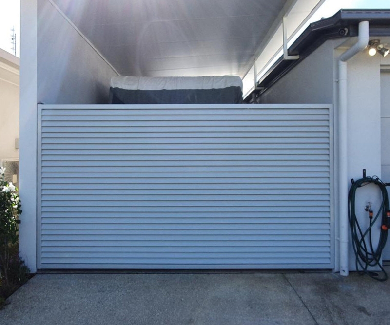 Modern White Carport Privacy Screens Design