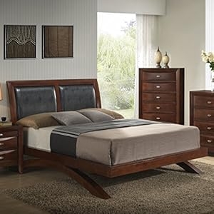 Modern Wood Arch-Leg Queen Bed Bedroom Set