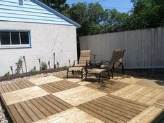 Modern Wooden Temporary Deck Design Outdoors