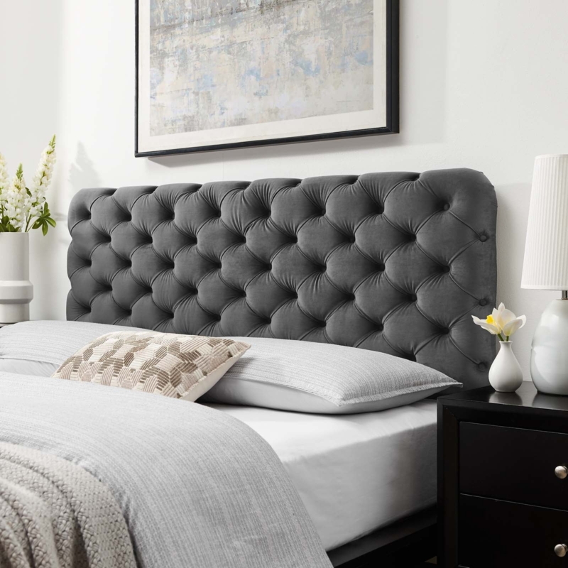 Modway Lizzy Tufted Velvet King Headboard