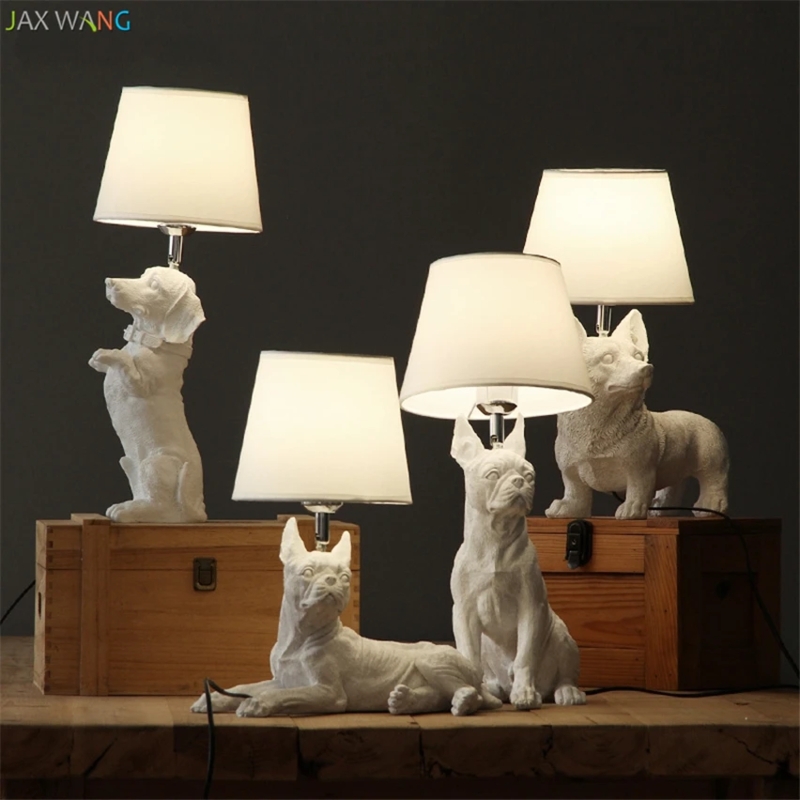 Nordic Danish Retro Corgi Dog Table Lamps