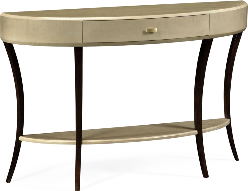 Opera Art Deco Large Demilune Console Table with Drawer
