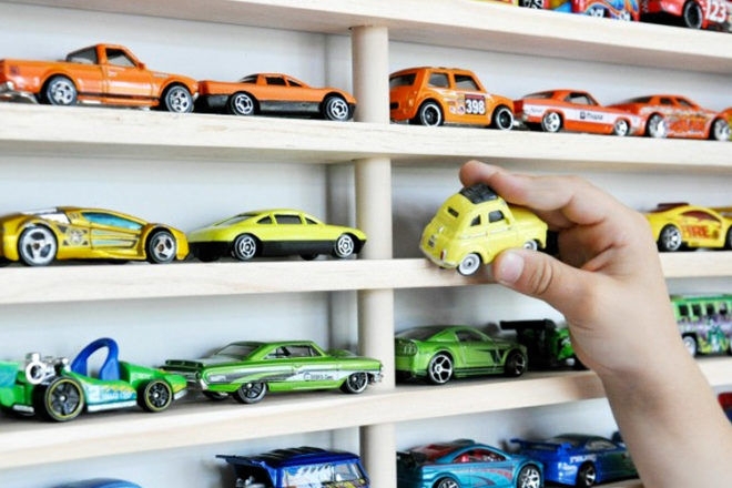 Organized Display Shelf for Toy Cars Collection