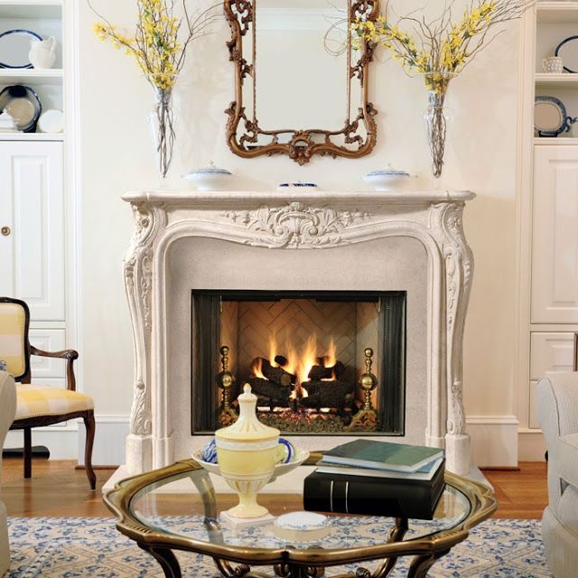 Our French Inspired Fireplace Mantel | French fireplace, French ...