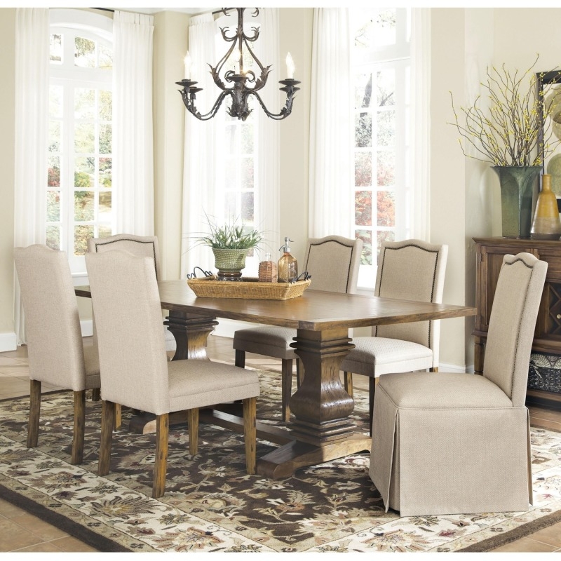 Parkins 7-Piece Wooden Dining Set with Parson Chairs