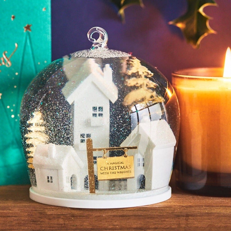 Personalised Family Christmas Snow Globe Decoration