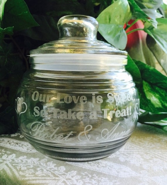 Personalized Glass Candy Dish for Wedding Tables