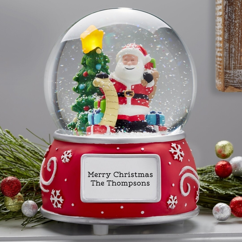 Personalized Santa Claus Christmas Snow Globe