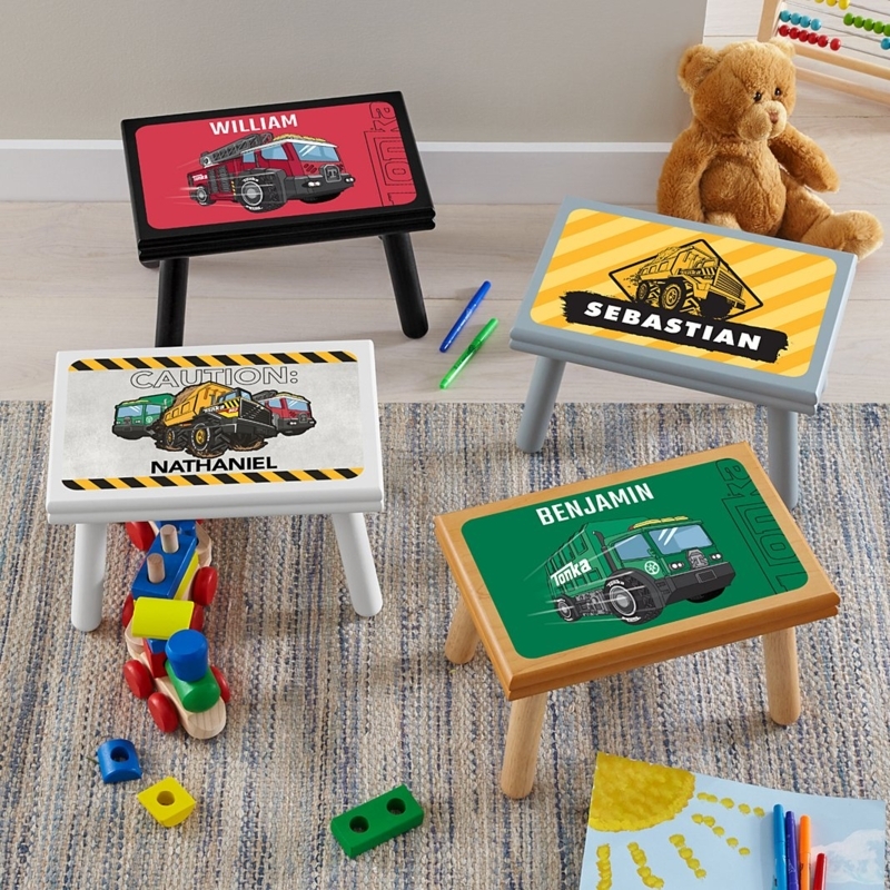 Personalized Tonka Truck Step Stools for Kids