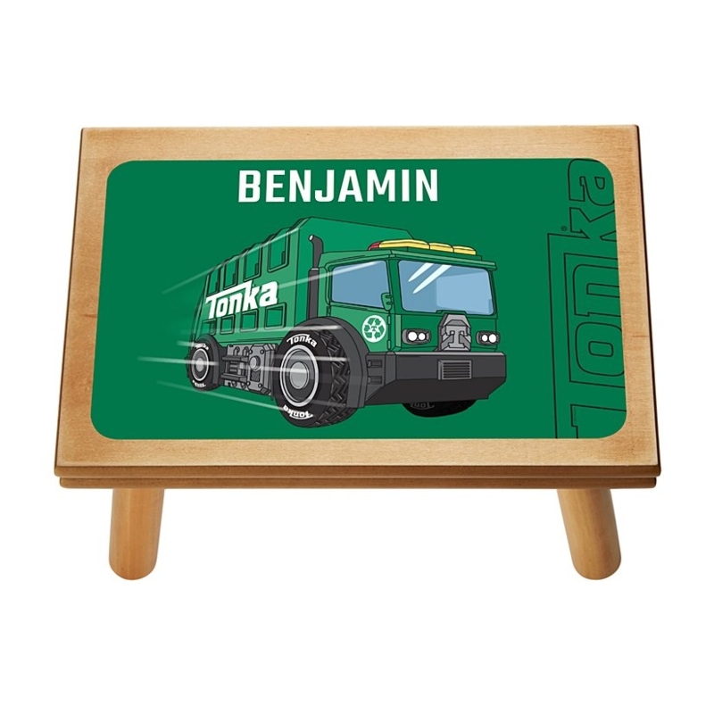 Personalized Tonka Truck Wooden Step Stool for Kids