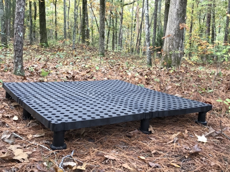 Portable Modular Outdoor Patio Deck Kit for Forest Settings