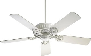 Quorum 52-Inch White French Country Ceiling Fan