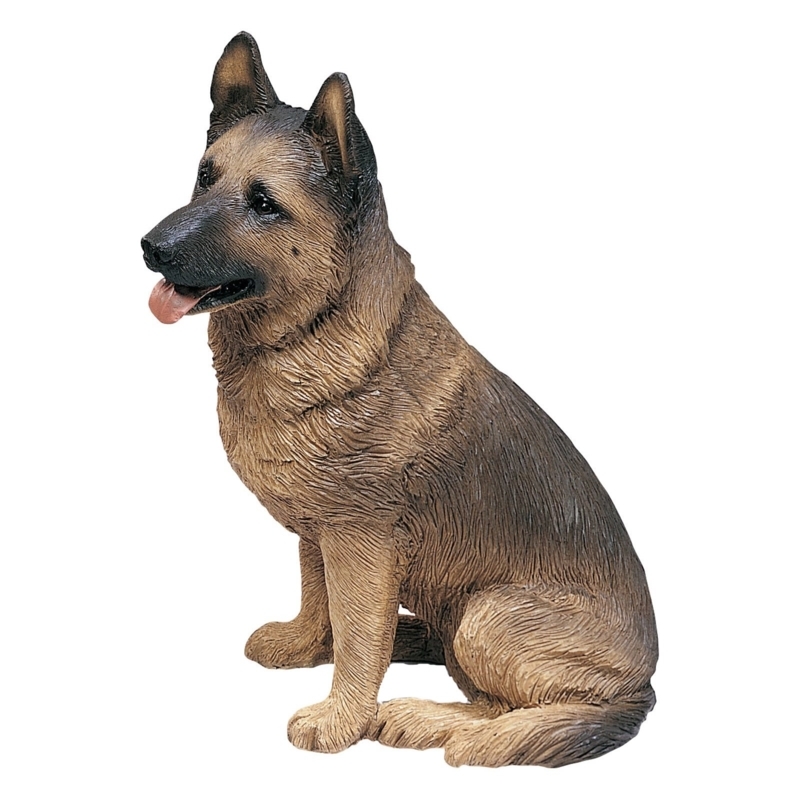 Realistic German Shepherd Dog Statue by Sandicast