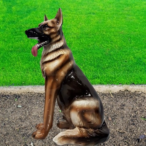 Realistic German Shepherd Garden Sculpture Arturban