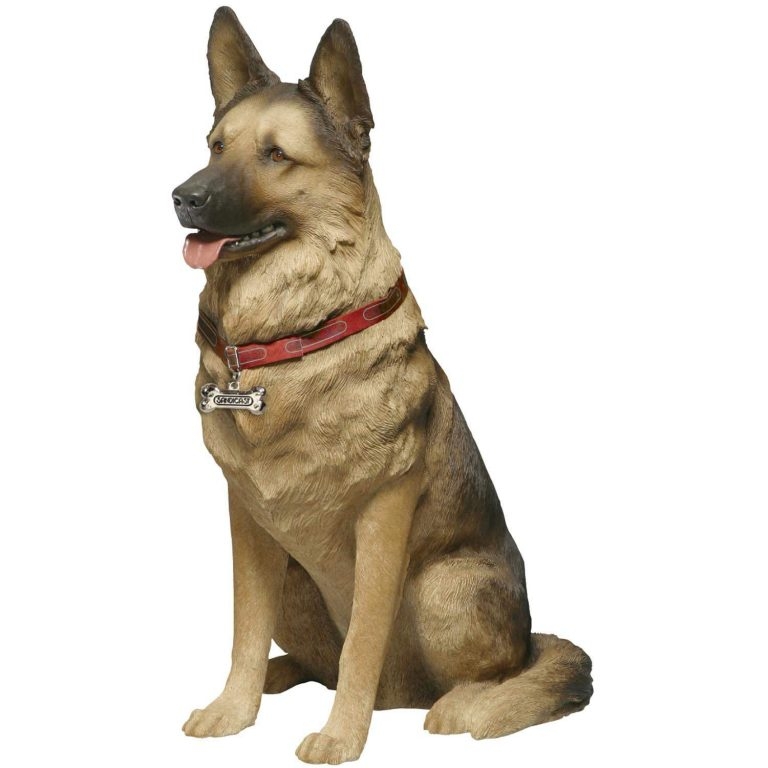 Realistic Life Size German Shepherd Dog Statue