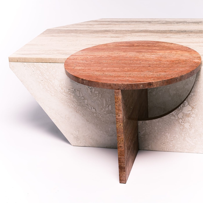 Ritagli A Asymmetrical Stone Coffee Table Design
