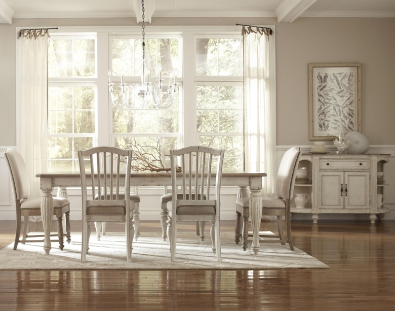 Riverside Furniture Coventry Two Tone Rectangular Leg Dining Table with ...