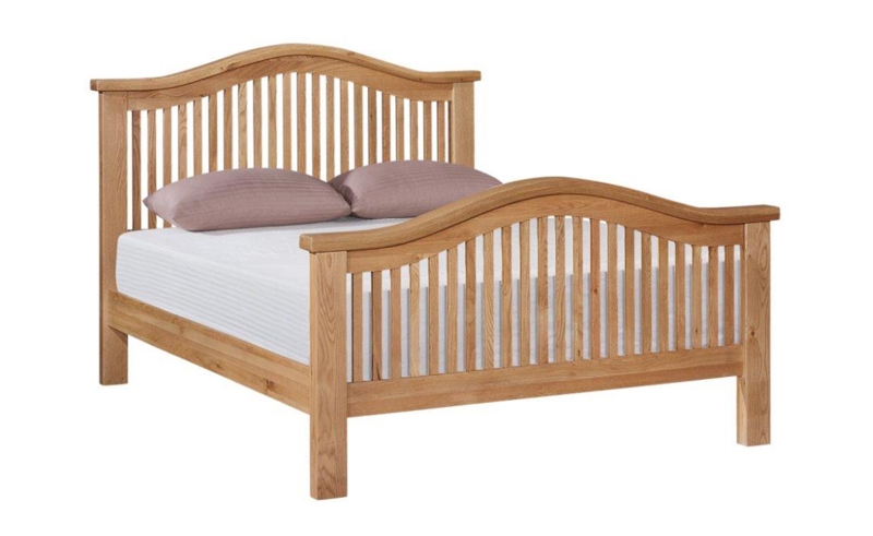 Royal Oak Double Arch Top Wooden Bed Frame