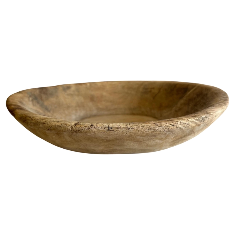 Rustic Decorative Wooden Bowl for Home Decor